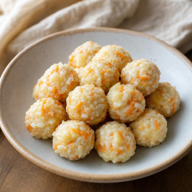 Apple and White Rice Mini Bites