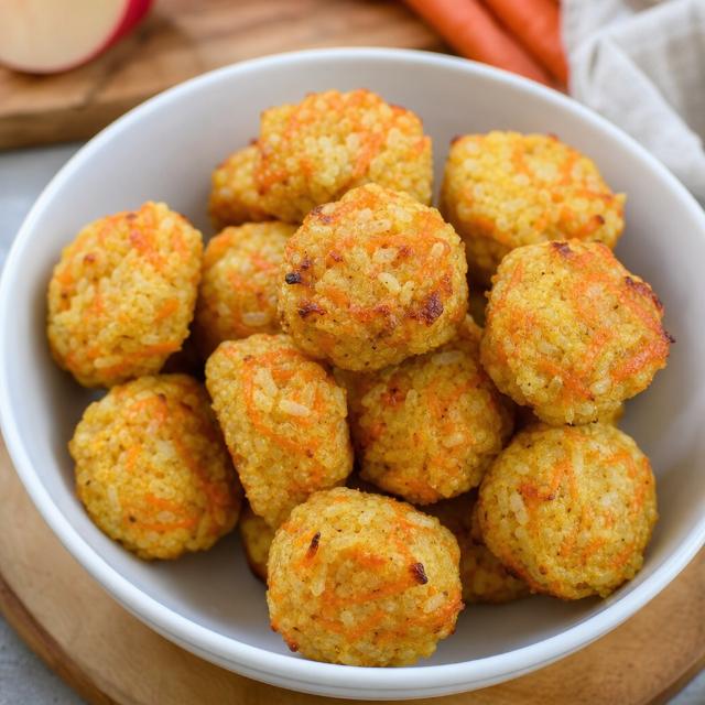 Carrot and Apple Mini Rice Treats