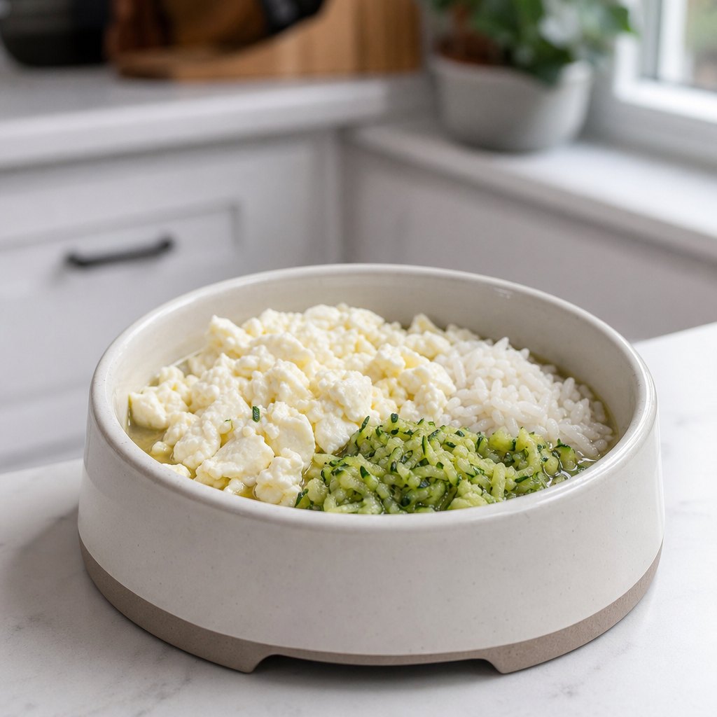 Cloud-Soft Egg White and Zucchini Plate