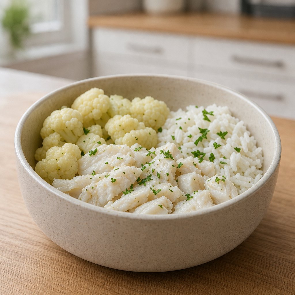 White Fish Cauliflower Comfort Bowl