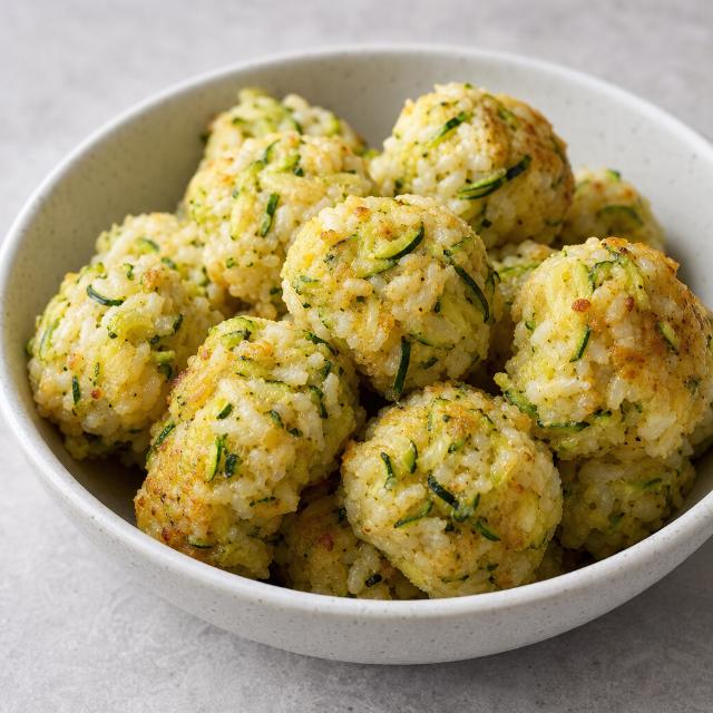 Zucchini and Apple Rice Bites